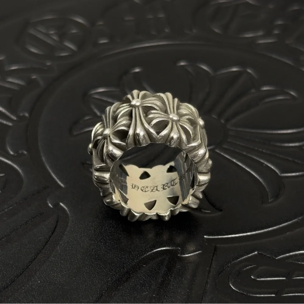 Chrome Hearts 925 Silver Cemetery Ring Size 7 US - Picture 4 of 11